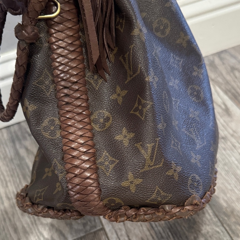 Brown Monogram Drawstring Bucket Bag - Picture 5 of 12